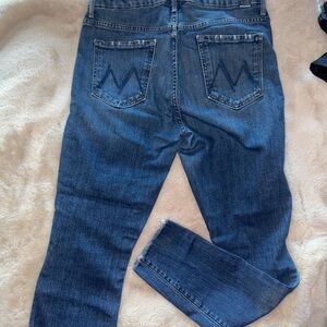 MOTHER Dark Blue Ankle Jeans
